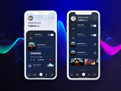 Smart Home & Music App Concept