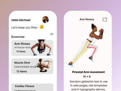 Fitness app by COLLINS TONUI on Dribbble