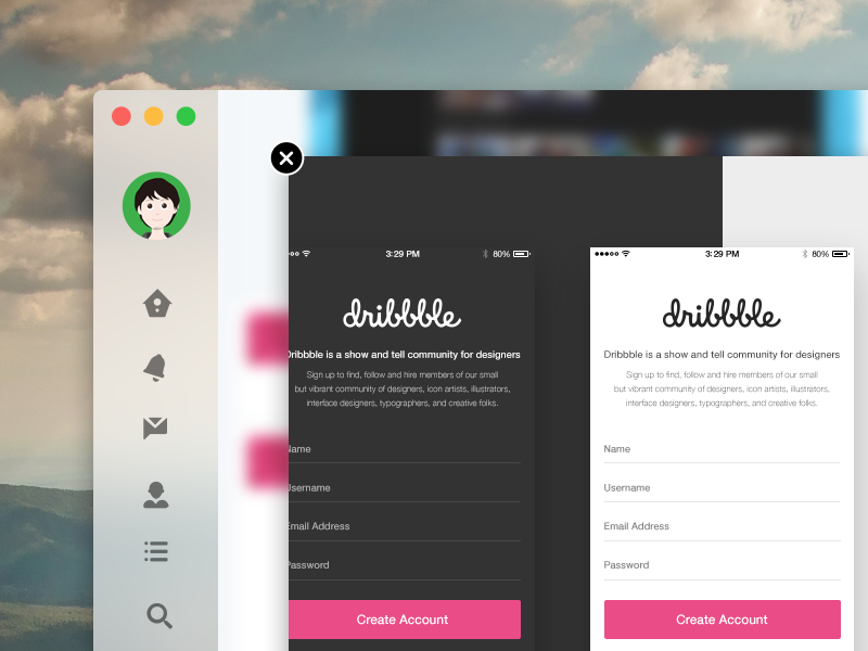 Twitter blur UI Concept by TGC on Dribbble