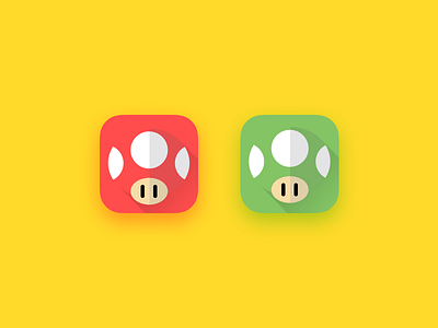 Super mushroom icon app icon download flat icon interface ios iphone like mario ui user ux