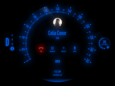 Car Interface - Night mode