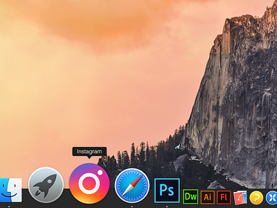 Instagram for Mac - concept concept flat icon instagram interface like mac os social ui ux