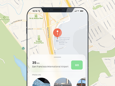 Map App app concept graphic interface ios iphone iphonex map mobile sketch ui ux