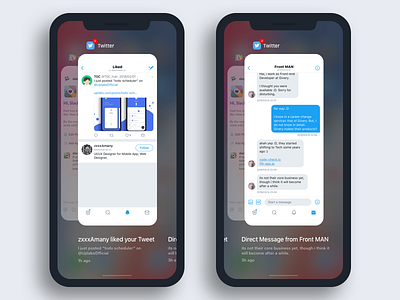 iOS Notification Center - Concept UI concept ios message notification ui ux