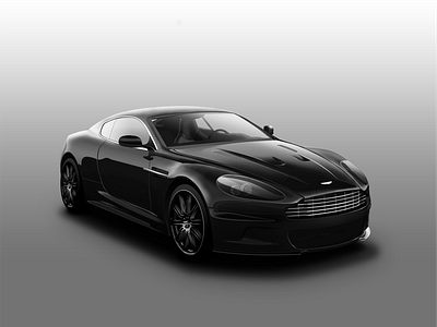 Aston Martin car digital painting vector vehicle
