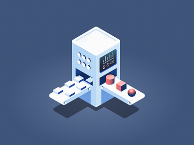 Data Cruncher - Isometric blog illustration isometric isometric illustration isometry vector illustration