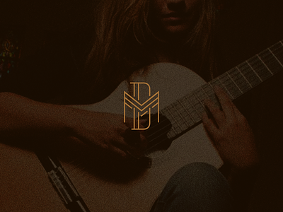 Débora Mavignier artist branding design guitar logo logotype loyall monogram musician