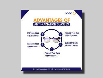 Glasses Poster banner flyer graphic design poster