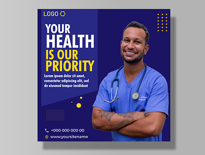 Health Poster banner flyer graphic design poster