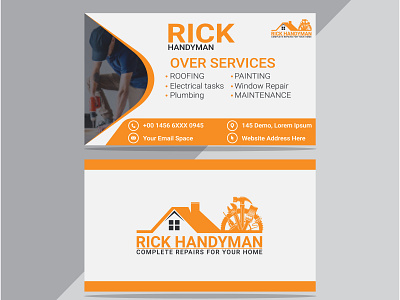 Handyman Service Card business card card graphic design handyman