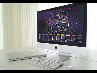 Night map of Grodno