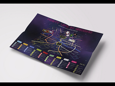 Night map of Grodno (part 2) application clubs design designer for grodno icons infographics map night nightlife purple