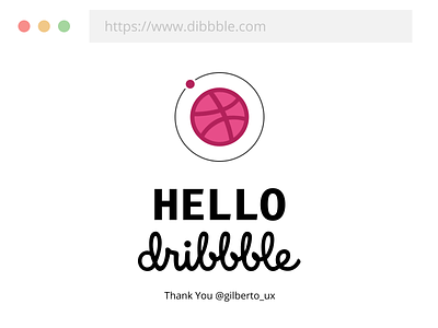 Hello Dribbble! dibble hello minimal ui