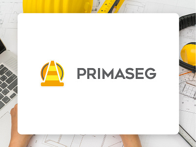 Logo Primaseg brand construction design logo typography