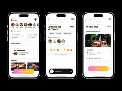 Finding a bar 🍻 app bar figma find find bar friends game gamification ios product design ui