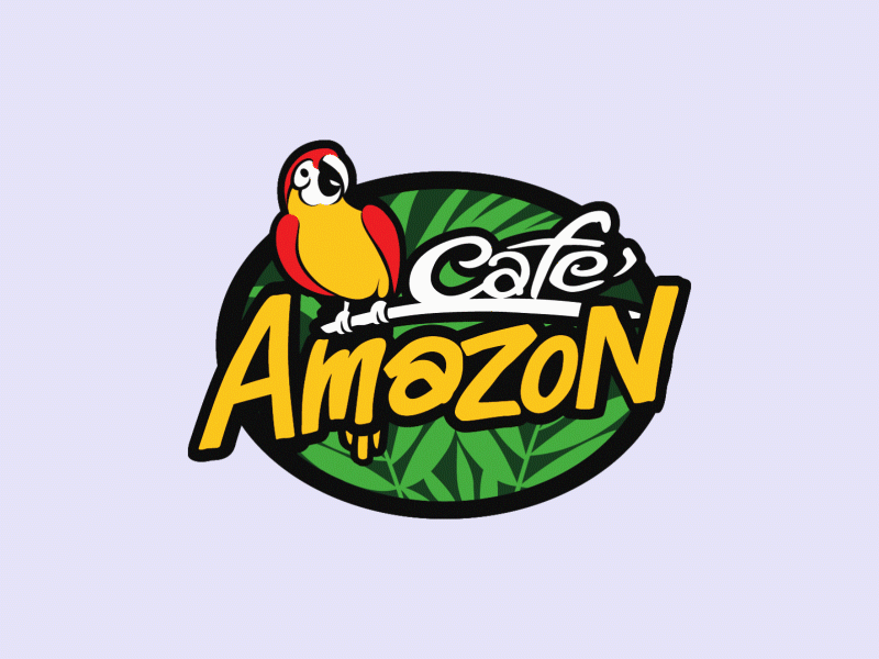Logo animation Cafe Amazon aftereffects animation graphic design logo motion graphics