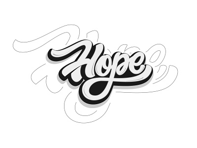 Hope calligraphy creative custom lettering graphic design hand lettering lettering logotype type typography vector