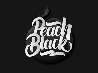 Peach Black artwork calligraphy creative graphic design hand lettering handdrawn lettering logotype type typography