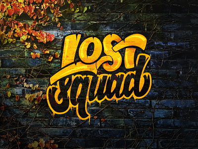 Lost Squad artwork calligraphy creative custom lettering graphic design hand lettering handdrawn lettering type typography
