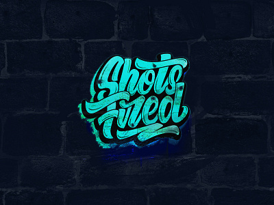 Shots Fired artwork calligraphy creative design graphic design hand lettering lettering logotype type typography