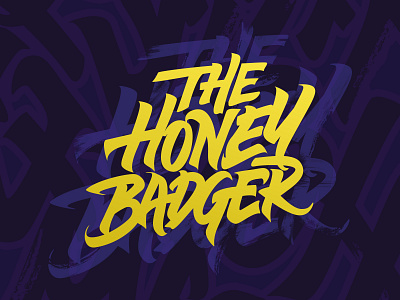 The Honey Badger art calligraphy creative custom lettering graphic design hand lettering lettering logotype type typography