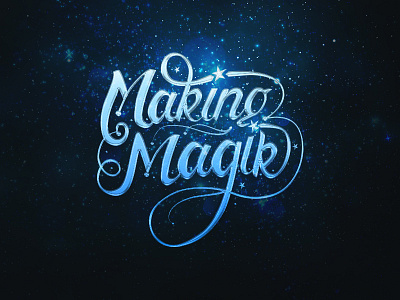 Making Magik abstract art custom lettering design graphic design hand drawn hand lettering illustration lettering logo type typography
