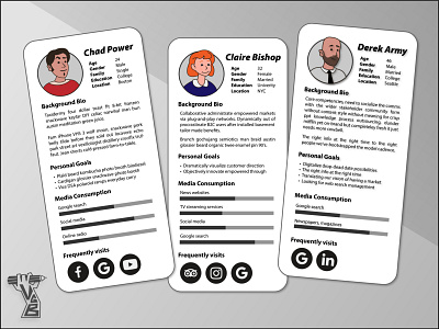 UX persona template cards