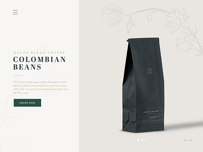 Header Image for House Blend Coffee design minimal ui ux web website