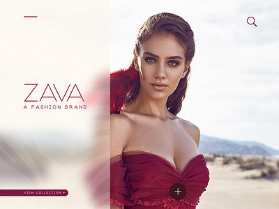 Zava Fashion Home Page UI Design app branding design minimal ui ux web website