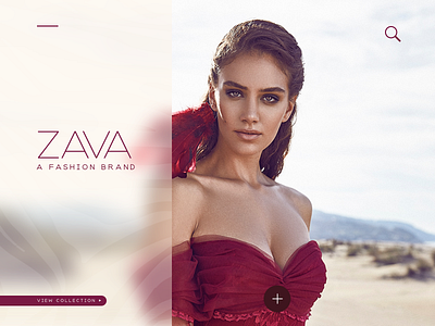 Zava Fashion Home Page UI Design