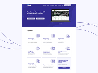 Landing page for IT company