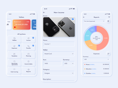 Personal finance mobile application design