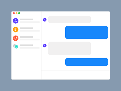 Messaging UI Shell in Figma