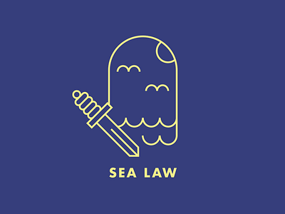 Sea Law badge blue brand branding futura icon illustration line logo maritime stroke yellow