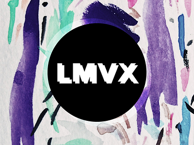 Lumivox Avatar on Watercolor black branding logo minimal painting texture watercolor white