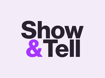 Show&Tell Wordmark brand branding design figma figmadesign fontbureau logo swiss typography wordmark