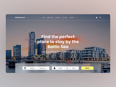 Website with booking system for apartments apartments booking booking system design gdynia netby poland real estate ui ux uxdesign webdesign