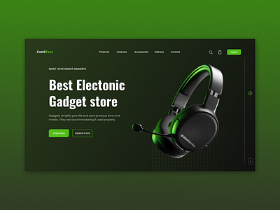 Gadget Store Website UI Design branding creative design figma graphic design illustration interface like project typography ui ux web webpage website