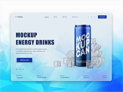 Mockup Energy Drinks Homepage UI design best ui design branding colddrinks creative drinks energy drinks figma food logo mockup drinks ui ui design ux ux design