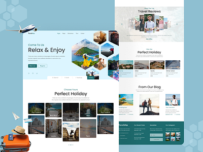 Travelship Website UI Design adventure booking destination home page ix outdoor tourism travel agency travel landing page travelling trip ui uidesign vacation website