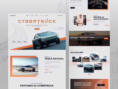 Cyber Truck website UI design automotive best ui design branding car clean creative cybertruck electric figma futuristic minimal speed tesla ui vehicle