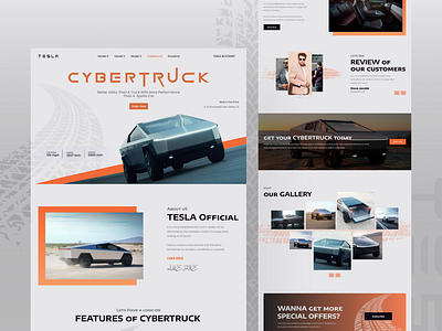 Cyber Truck website UI design