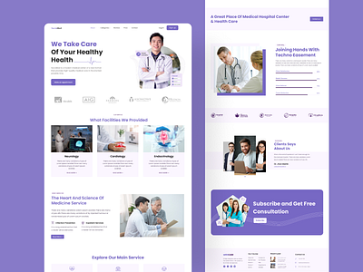 SociaMed Online Medical Service Website UI design design figma healthcare hospital medical medical website online hospital onlinedoctor ui uidesign website