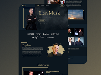 Elon Musk  Website design