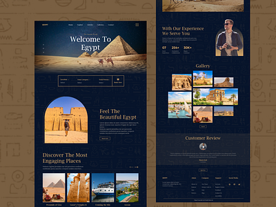 Travel to Egypt Website design desert egypt interface landing page sand travel travel agency ui ui design ux web design website