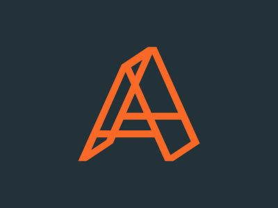 Triple A 3d a brand design letter logo symbol type
