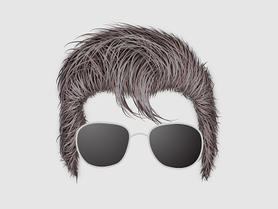 Shades hair head highlights illustration shades style sunglasses