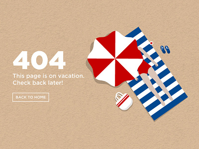 404 Page Illustration 404 404 page beach error illustration summer vacation web