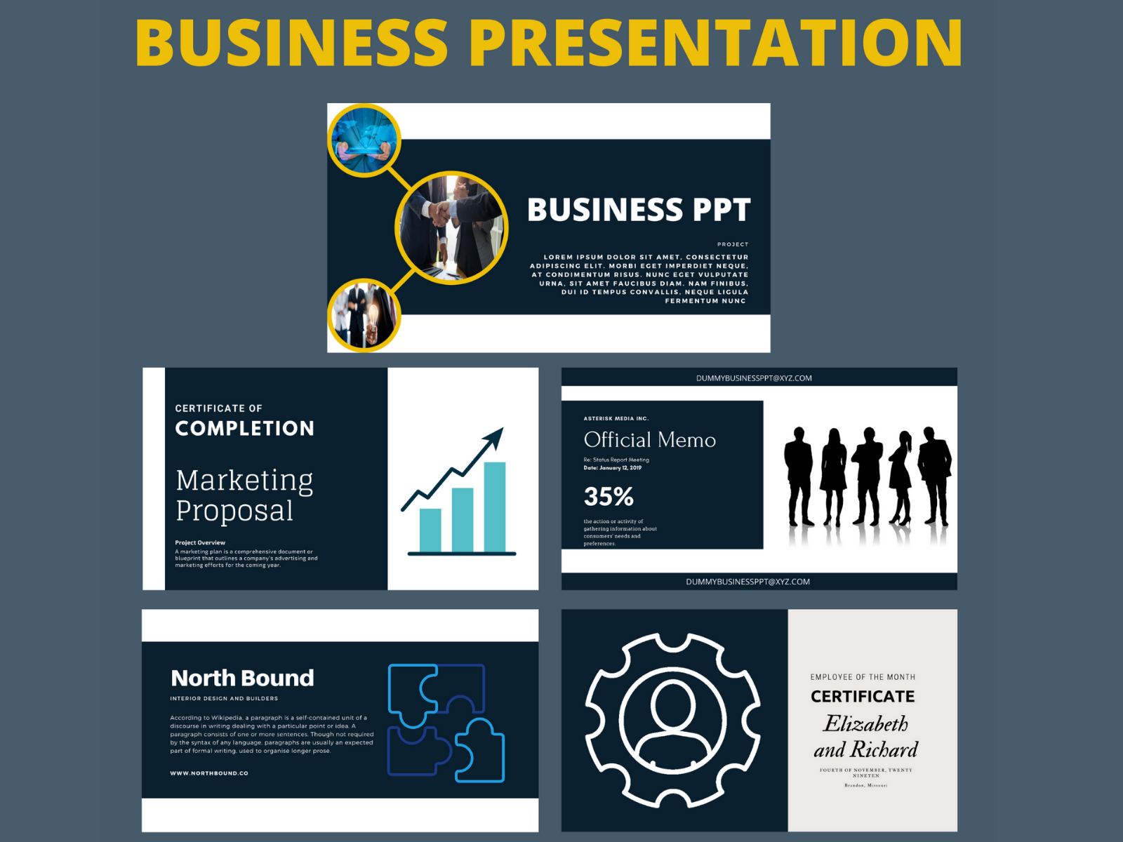 BUSINESS PRESENTATION SAMPLE by MARIAM ALI on Dribbble