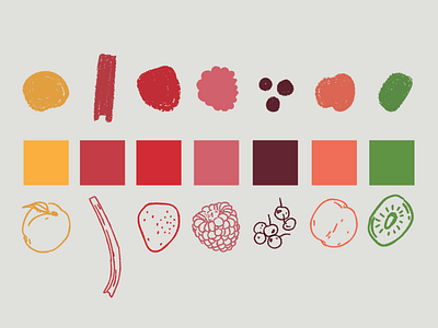 Fruit Jammy Color Palette color color palette food illustration fruit